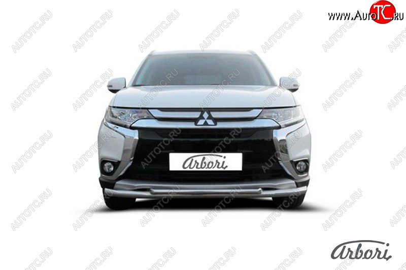 17 909 р. Защита переднего бампера d57/d42 двойная Arbori  Mitsubishi Outlander  GF (2015-2018) 2-ой рестайлинг  с доставкой в г. Пермь