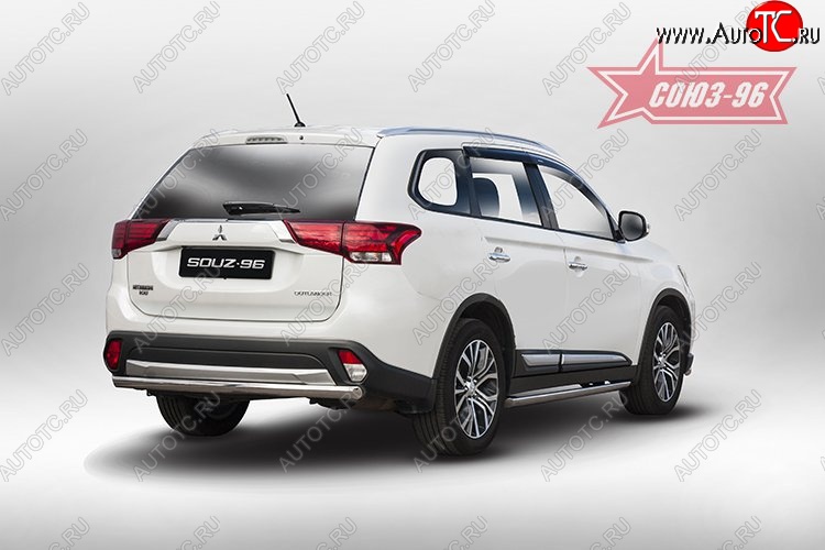11 249 р. Защита заднего бампера Souz-96 (d60)  Mitsubishi Outlander  GF (2015-2018) 2-ой рестайлинг  с доставкой в г. Пермь