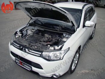 Упор капота MV-Tuning (двойной) Mitsubishi Outlander  GF (2012-2022) дорестайлинг, 1-ый рестайлинг, 2-ой рестайлинг, 3-ий рестайлинг