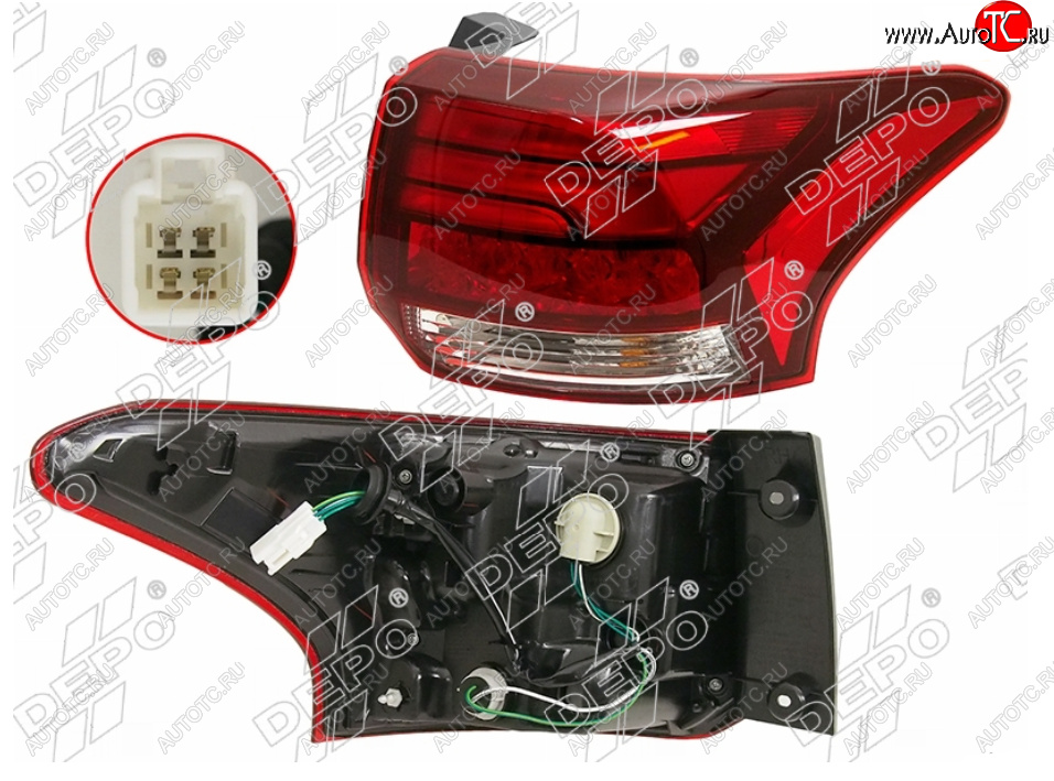 13 599 р. Правый фонарь задний DEPO Mitsubishi Outlander GF 2-ой рестайлинг (2015-2018)  с доставкой в г. Пермь