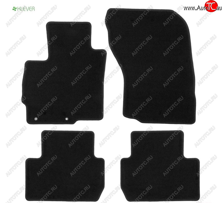 4 849 р. Текстильные коврики салона Klever Econom АКПП Mitsubishi Outlander GF дорестайлинг (2012-2014) (Черные)  с доставкой в г. Пермь