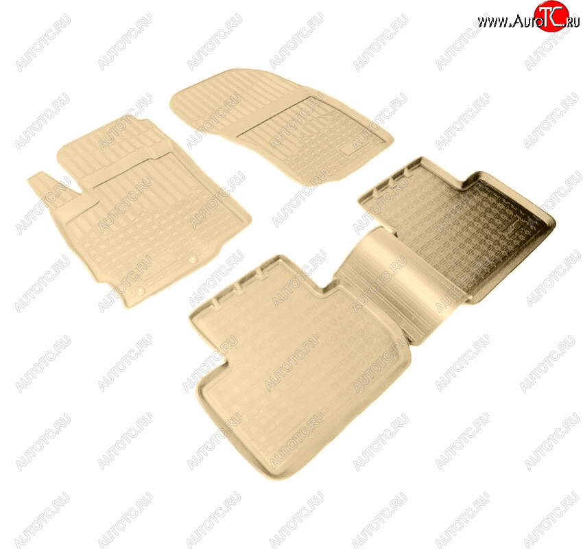 2 999 р. Коврики салона Norplast Unidec  Mitsubishi Outlander  GF (2012-2022) дорестайлинг, 1-ый рестайлинг, 2-ой рестайлинг, 3-ий рестайлинг (Цвет: бежевый)  с доставкой в г. Пермь