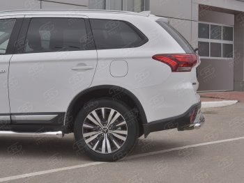 14 999 р. Защита заднего бампера (Ø63 мм, нержавейка) SLITKOFF  Mitsubishi Outlander  GF (2018-2022) 3-ий рестайлинг  с доставкой в г. Пермь. Увеличить фотографию 3