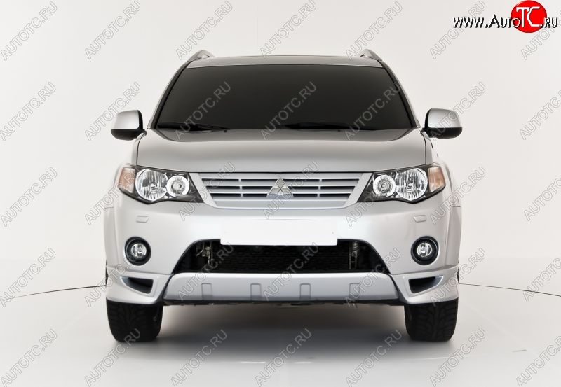 4 099 р. Клыки на передний бампер Centre Tuning  Mitsubishi Outlander  XL (2005-2009) (CW)  дорестайлинг (Неокрашенные)  с доставкой в г. Пермь