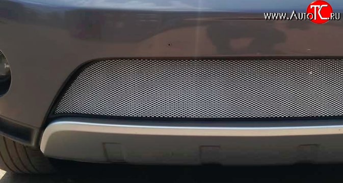 2 899 р. Сетка на бампер Russtal (хром) Mitsubishi Outlander XL (CW)  дорестайлинг (2005-2009)  с доставкой в г. Пермь