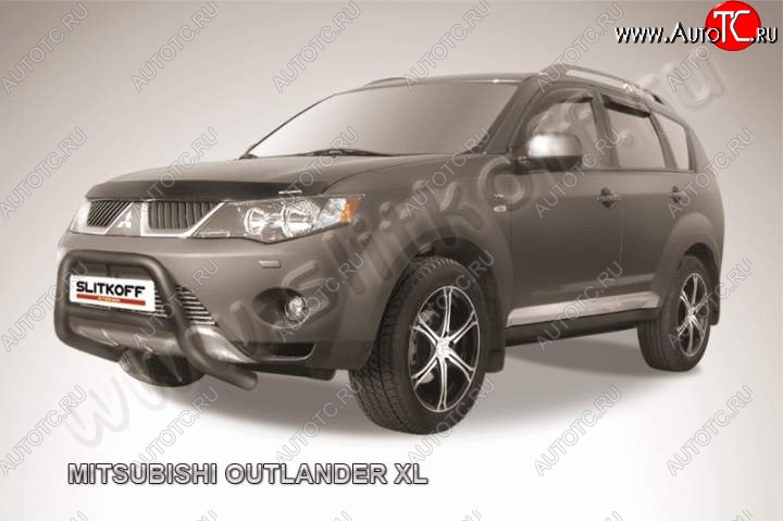 16 899 р. Кенгурятник d57 низкий Mitsubishi Outlander XL (CW)  дорестайлинг (2005-2009) (Цвет: серебристый)  с доставкой в г. Пермь