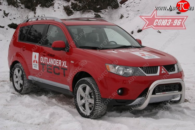 12 149 р. Защита переднего бампера Souz-96 (d76) Mitsubishi Outlander XL (CW)  дорестайлинг (2005-2009)  с доставкой в г. Пермь