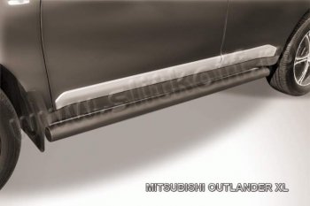 Защита порогов Slitkoff Mitsubishi Outlander  XL (2005-2009) (CW)  дорестайлинг