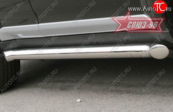 14 129 р. Защита порогов Souz-96 (d76) Mitsubishi Outlander XL (CW)  дорестайлинг (2005-2009)  с доставкой в г. Пермь