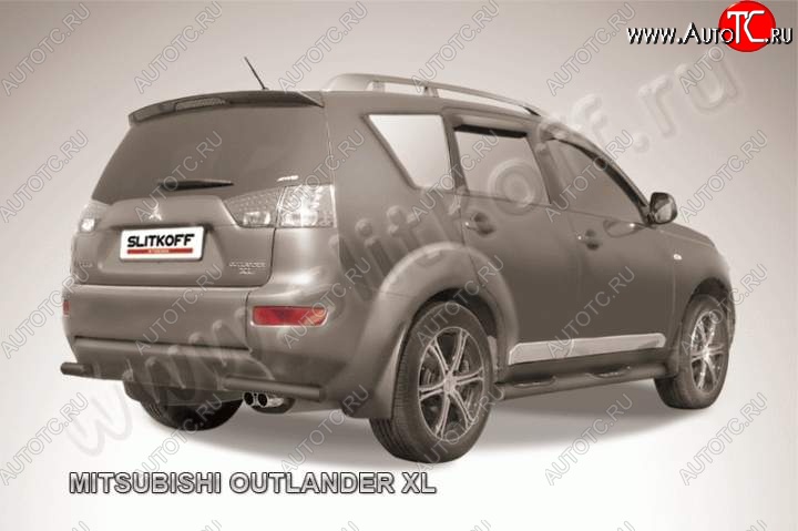 5 749 р. Уголки d57 Mitsubishi Outlander XL (CW)  дорестайлинг (2005-2009) (Цвет: серебристый)  с доставкой в г. Пермь