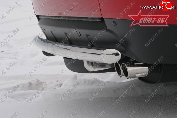 7 244 р. Защита заднего бампера Souz-96 (d60) Mitsubishi Outlander XL (CW)  дорестайлинг (2005-2009)  с доставкой в г. Пермь