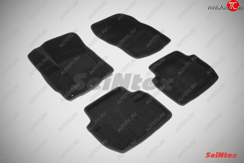 5 449 р. Износостойкие коврики в салон 3D MITSUBISHI OUTLANDER II черны (компл) Mitsubishi Outlander XL (CW)  дорестайлинг (2005-2009)  с доставкой в г. Пермь