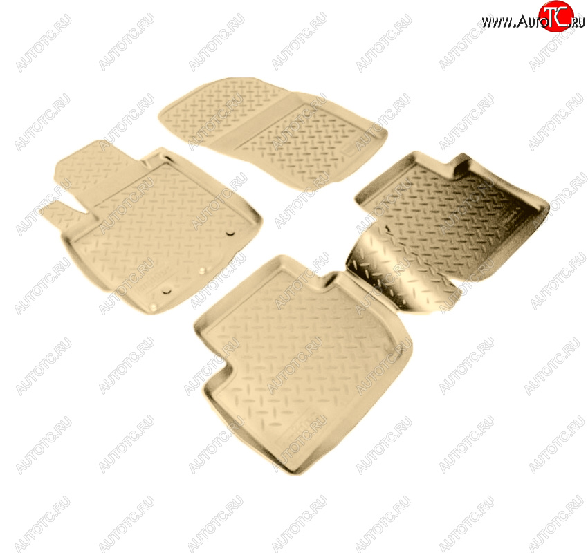2 999 р. Коврики салона Norplast Unidec  Mitsubishi Outlander  XL (2005-2013) (CW)  дорестайлинг, (CW)  рестайлинг (Цвет: бежевый)  с доставкой в г. Пермь