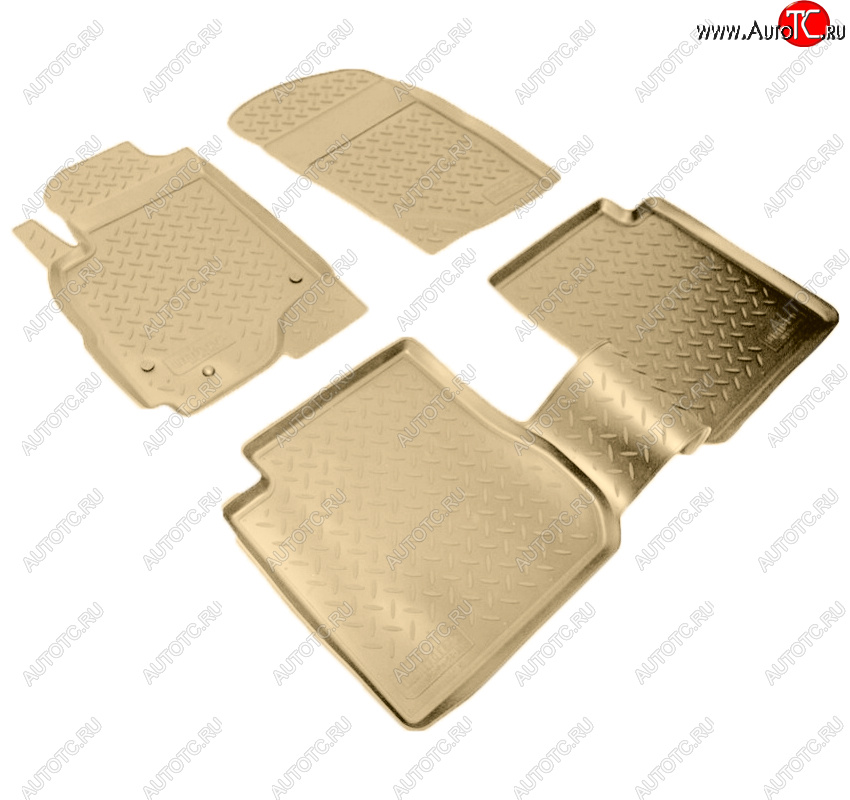 2 999 р. Коврики салона Norplast Unidec  Mitsubishi Outlander  CU (2003-2009) (Цвет: бежевый)  с доставкой в г. Пермь