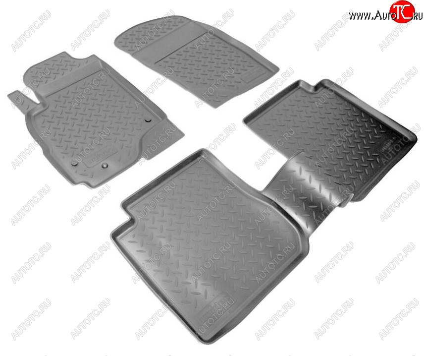 2 359 р. Комплект ковриков в салон Norplast Unidec  Mitsubishi Outlander  CU (2003-2009) (Цвет: черный)  с доставкой в г. Пермь