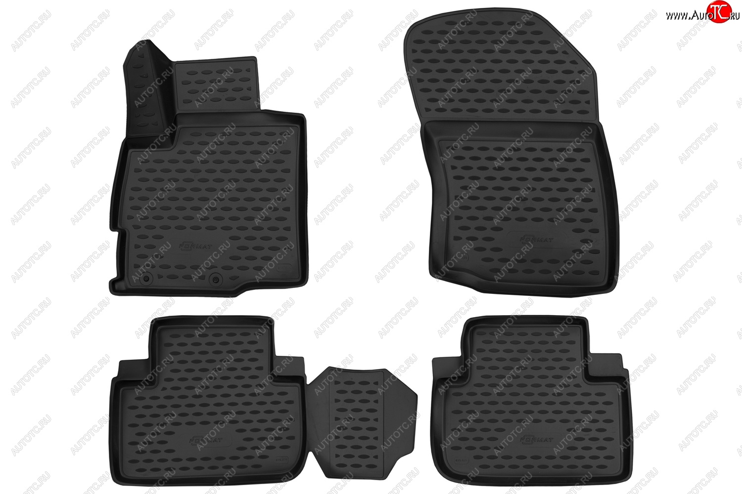 5 399 р. Комплект 3D ковриков в салон с повышенной износостойкостью (2WD) Format Mitsubishi Outlander GF дорестайлинг (2012-2014)  с доставкой в г. Пермь