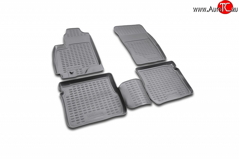2 999 р. Коврики в салон Element 4 шт. (полиуретан) Mitsubishi Outlander CU (2003-2009)  с доставкой в г. Пермь