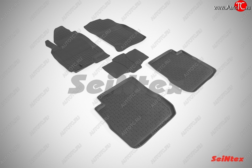 3 149 р. Износостойкие коврики в салон с высоким бортом SeiNtex Premium 4 шт. (резина)  Mitsubishi Outlander  CU (2003-2009)  с доставкой в г. Пермь