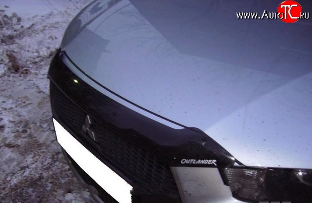 2 699 р. Дефлектор капота NovLine (короткий) Mitsubishi Outlander XL (CW)  рестайлинг (2010-2013)  с доставкой в г. Пермь