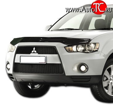 3 299 р. Дефлектор капота NovLine Mitsubishi Outlander XL (CW)  рестайлинг (2010-2013)  с доставкой в г. Пермь