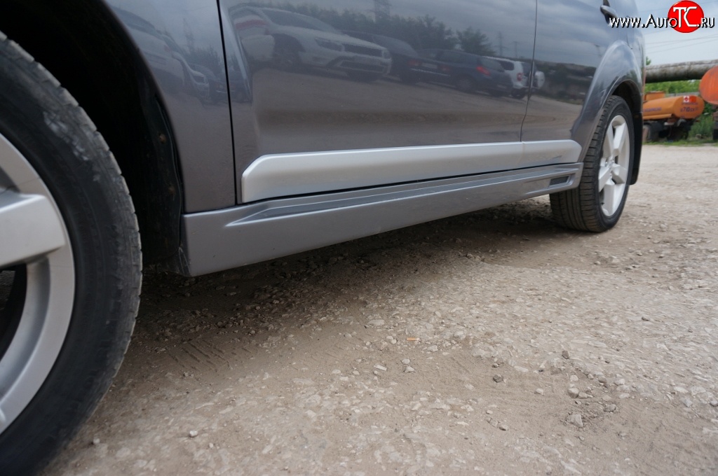 8 499 р. Пороги накладки (рестайлинг) Roadest  Mitsubishi Outlander  XL (2010-2013) (CW)  рестайлинг (Неокрашенные)  с доставкой в г. Пермь