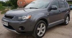 1 949 р. Реснички на фары (рестайлинг) Sport Mitsubishi Outlander XL (CW)  рестайлинг (2010-2013) (Неокрашенные)  с доставкой в г. Пермь. Увеличить фотографию 3
