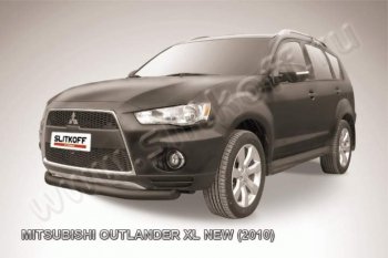 защита переднего бампера Slitkoff Mitsubishi Outlander  XL (2010-2013) (CW)  рестайлинг