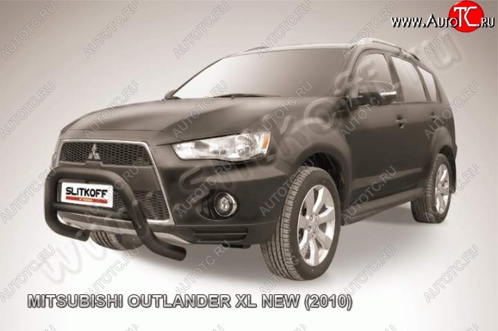 23 599 р. Кенгурятник d76 низкий  Mitsubishi Outlander  XL (2010-2013) (CW)  рестайлинг (Цвет: серебристый)  с доставкой в г. Пермь