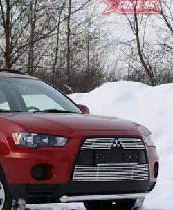 Одинарная защита переднего бампера из короткой трубы (d76) Souz-96 Mitsubishi Outlander  XL (2010-2013) (CW)  рестайлинг