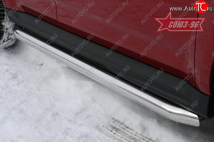 9 944 р. Защита порогов с подгибами Souz-96 (d76) Mitsubishi Outlander XL (CW)  рестайлинг (2010-2013)  с доставкой в г. Пермь