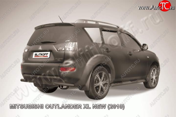 5 749 р. Уголки d57  Mitsubishi Outlander  XL (2010-2013) (CW)  рестайлинг (Цвет: серебристый)  с доставкой в г. Пермь