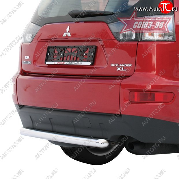 6 884 р. Защита заднего бампера Souz-96 (d60)  Mitsubishi Outlander  XL (2010-2013) (CW)  рестайлинг  с доставкой в г. Пермь