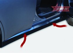 Накладка на пороги Souz-96 Mitsubishi Outlander  GF (2012-2014) дорестайлинг