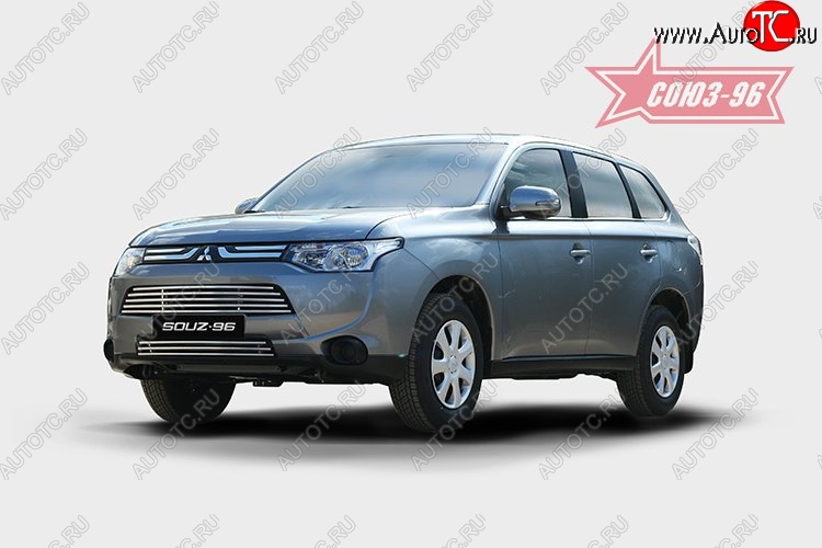 9 899 р. Декоративные элементы воздухозаборника Souz-96 (d16) Mitsubishi Outlander GF дорестайлинг (2012-2014)  с доставкой в г. Пермь