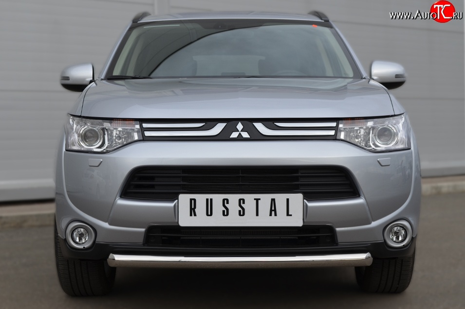 13 999 р. Одинарная защита переднего бампера диаметром 63 мм SLITKOFF  Mitsubishi Outlander  GF (2012-2014) дорестайлинг  с доставкой в г. Пермь