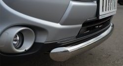 14 999 р. Одинарная защита переднего бампера диаметром 76 мм SLITKOFF Mitsubishi Outlander GF дорестайлинг (2012-2014)  с доставкой в г. Пермь. Увеличить фотографию 2