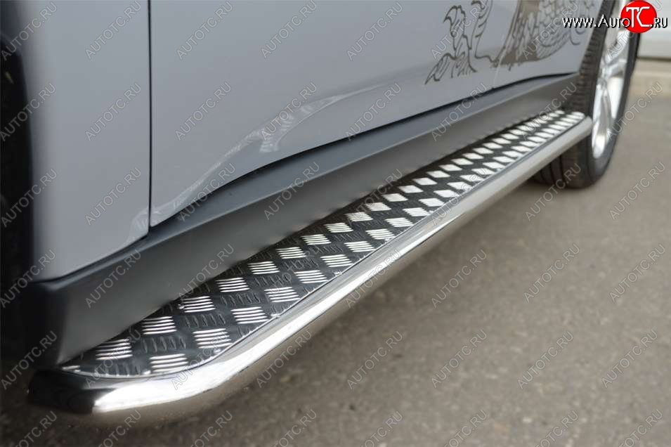 22 999 р. Широкая защита порогов с трубой диаметром 42 мм SLITKOFF v2 Mitsubishi Outlander GF дорестайлинг (2012-2014)  с доставкой в г. Пермь