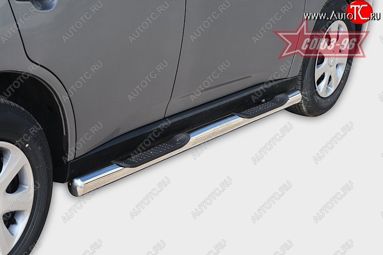 3 689 р. Защита порогов с проступью Souz-96 (d76) Mitsubishi Outlander GF дорестайлинг (2012-2014)  с доставкой в г. Пермь