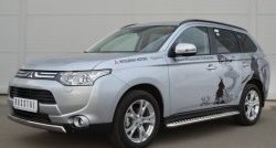 24 649 р. Широкая защита порогов SLITKOFF  Mitsubishi Outlander  GF (2012-2014) дорестайлинг  с доставкой в г. Пермь. Увеличить фотографию 4