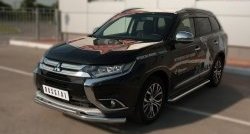 24 649 р. Широкая защита порогов SLITKOFF Mitsubishi Outlander GF 2-ой рестайлинг (2015-2018)  с доставкой в г. Пермь. Увеличить фотографию 4
