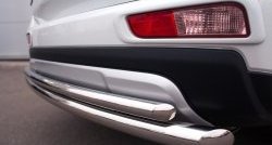 16 899 р. Защита заднего бампера (Ø63 и 42 мм, нержавейка) SLITKOFF  Mitsubishi Outlander  GF (2014-2016) 1-ый рестайлинг  с доставкой в г. Пермь. Увеличить фотографию 4