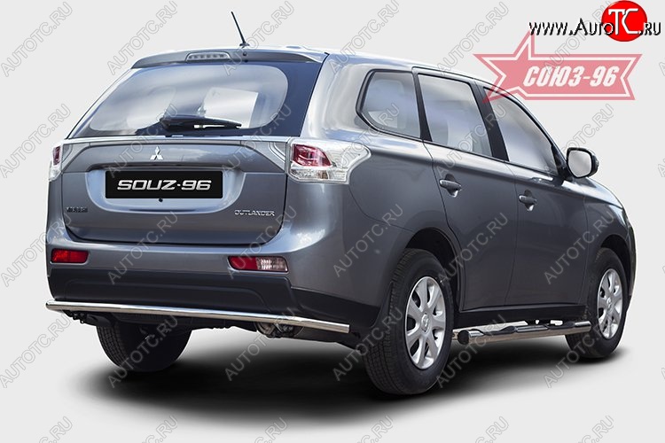 10 799 р. Защита заднего бампера Souz-96 Premium (d42) Mitsubishi Outlander GF дорестайлинг (2012-2014)  с доставкой в г. Пермь