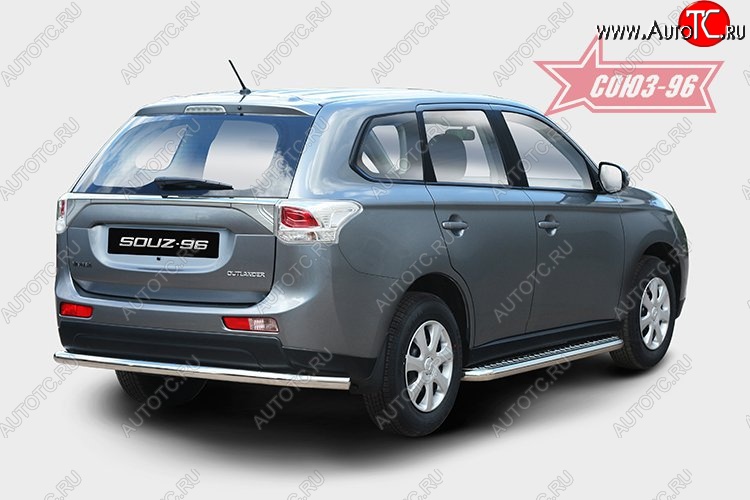 12 149 р. Защита заднего бампера Souz-96 Premium (d60) Mitsubishi Outlander GF дорестайлинг (2012-2014)  с доставкой в г. Пермь