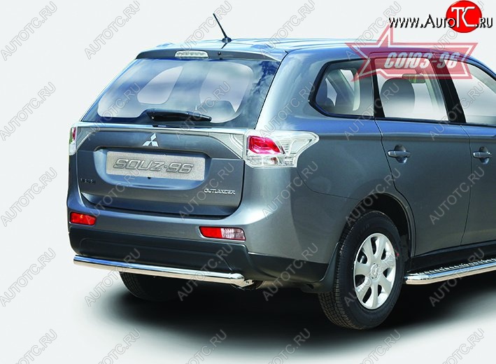 10 619 р. Одинарная защита заднего бампера d60 Souz-96 Mitsubishi Outlander GF дорестайлинг (2012-2014)  с доставкой в г. Пермь