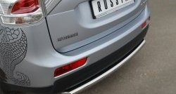 13 999 р. Одинарная защита заднего бампера из трубы диаметром 63 мм SLITKOFF  Mitsubishi Outlander  GF (2012-2014) дорестайлинг  с доставкой в г. Пермь. Увеличить фотографию 2