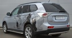 11 599 р. Защита заднего бампера (Ø75x42 мм, нержавейка) Russtal Mitsubishi Outlander GF дорестайлинг (2012-2014)  с доставкой в г. Пермь. Увеличить фотографию 4