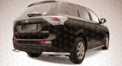 Защита заднего бампера из двух боковых уголков диаметром 57 мм Slitkoff Mitsubishi Outlander  GF (2012-2014) дорестайлинг