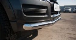 17 799 р. Защита переднего бампера (2 трубы Ø76 и 75х42 мм, нержавейка) Russtal Mitsubishi Pajero 4 V90 2-ой рестайлинг (2014-2020)  с доставкой в г. Пермь. Увеличить фотографию 3