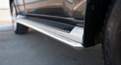 15 849 р. Защита порогов из круглой трубы диаметром 42 мм SLITKOFF  Mitsubishi Pajero  4 V90 (2014-2020) 2-ой рестайлинг  с доставкой в г. Пермь. Увеличить фотографию 3
