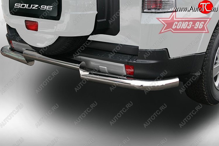 14 669 р. Защита заднего бампера Souz-96 (d75)  Mitsubishi Pajero  4 V90 (2014-2020) 2-ой рестайлинг  с доставкой в г. Пермь